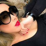 New Arrival Oversize Women Round Sun Glasses Fashion Ladies Olive Frames Glasses