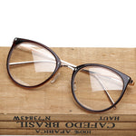 Gold wire round glasses frame female retro flat glasses eye frame frame
