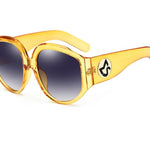 New Arrival Oversize Women Round Sun Glasses Fashion Ladies Olive Frames Glasses