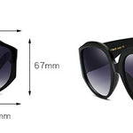 New Arrival Oversize Women Round Sun Glasses Fashion Ladies Olive Frames Glasses