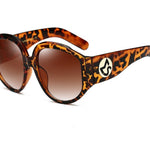 New Arrival Oversize Women Round Sun Glasses Fashion Ladies Olive Frames Glasses