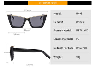 Large Frame Cats' Eye Sunglasses Sun-resistant Sunglasses