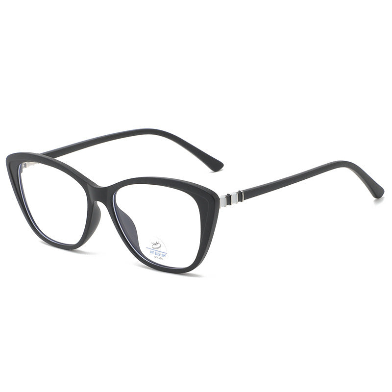 Cat Eye Slimming Glasses Frame Plain All-match Anti-blue Light Glasses
