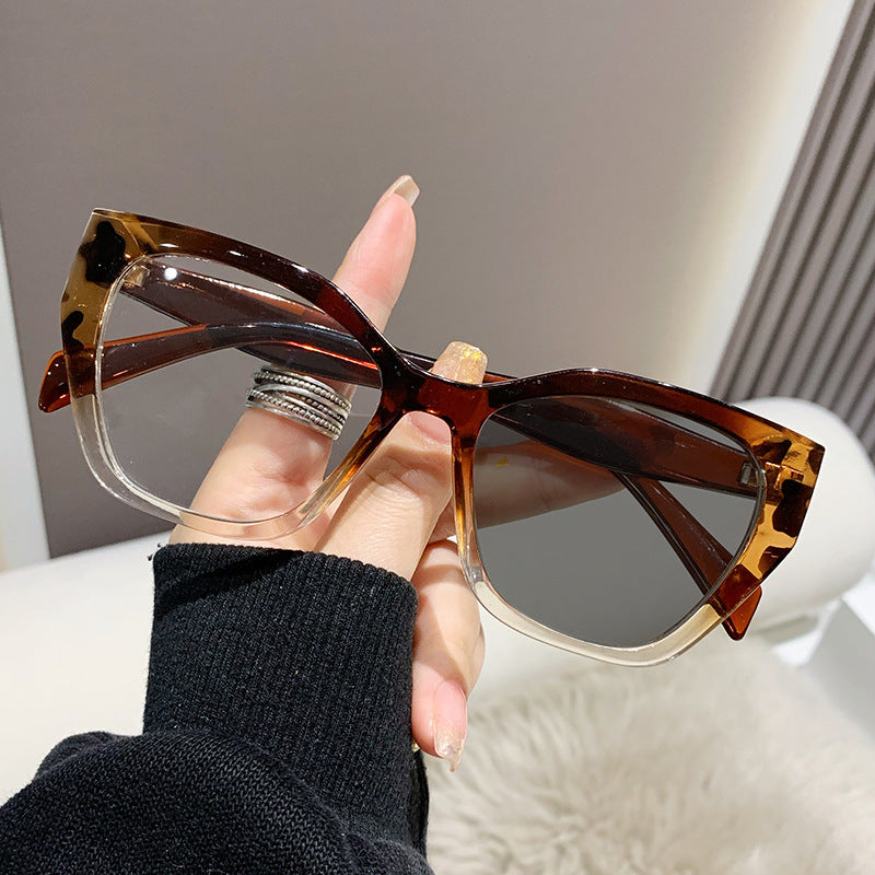 Cat Eye Glasses Frame Female Trendy Contrast Color