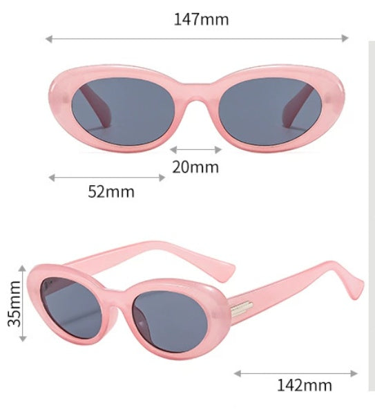 European And American Retro Cat Eye Oval Small Frame Glasses UV Protection