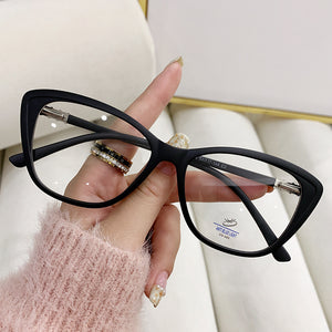 Cat Eye Slimming Glasses Frame Plain All-match Anti-blue Light Glasses