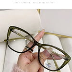 Cat Eye Slimming Glasses Frame Plain All-match Anti-blue Light Glasses