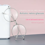 Round Frame Glasses Female Anti-blue Light Eye Protection
