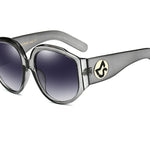 New Arrival Oversize Women Round Sun Glasses Fashion Ladies Olive Frames Glasses