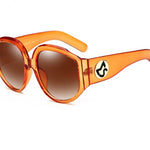 New Arrival Oversize Women Round Sun Glasses Fashion Ladies Olive Frames Glasses