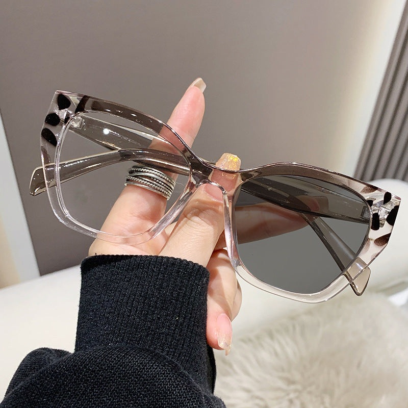 Cat Eye Glasses Frame Female Trendy Contrast Color
