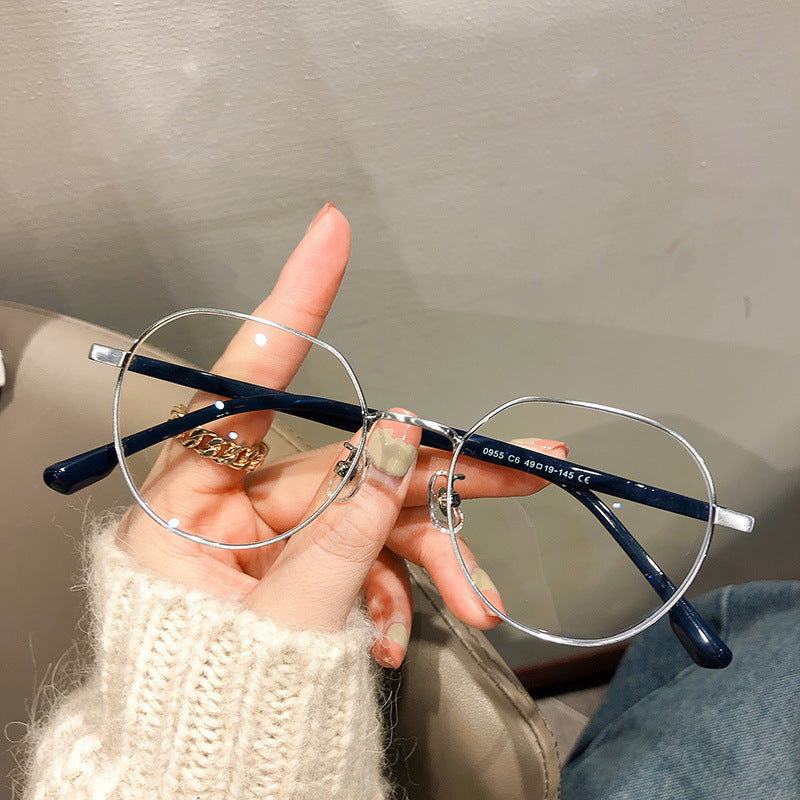 Metal Plain Myopic Face Without Makeup Glasses Acetate Frames Frame