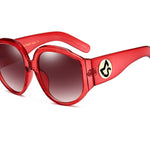 New Arrival Oversize Women Round Sun Glasses Fashion Ladies Olive Frames Glasses