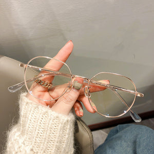 Metal Plain Myopic Face Without Makeup Glasses Acetate Frames Frame