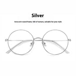 Round Frame Glasses Female Anti-blue Light Eye Protection
