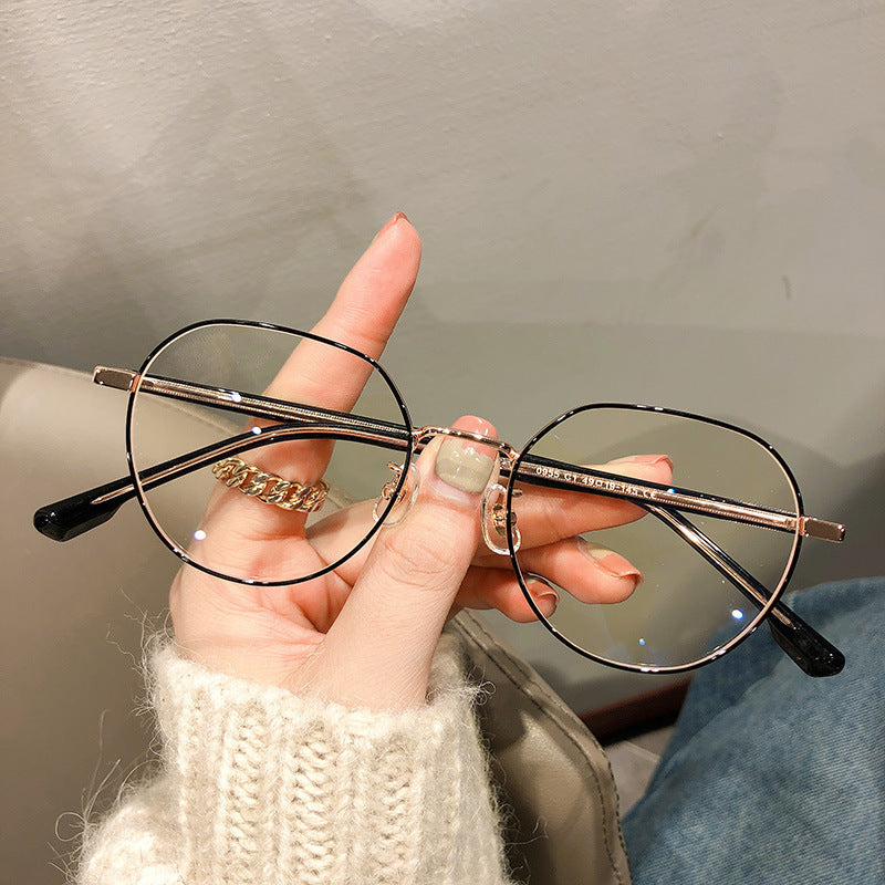 Metal Plain Myopic Face Without Makeup Glasses Acetate Frames Frame
