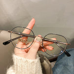 Metal Plain Myopic Face Without Makeup Glasses Acetate Frames Frame