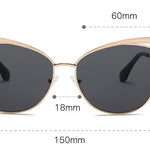 Cat Eye Sunglasses European And American Style Sunglasses Colorful Metal Frame