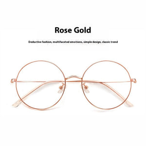 Round Frame Glasses Female Anti-blue Light Eye Protection