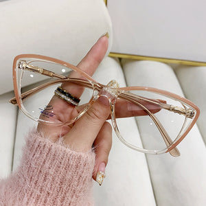 Cat Eye Slimming Glasses Frame Plain All-match Anti-blue Light Glasses