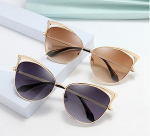 Cat Eye Sunglasses European And American Style Sunglasses Colorful Metal Frame