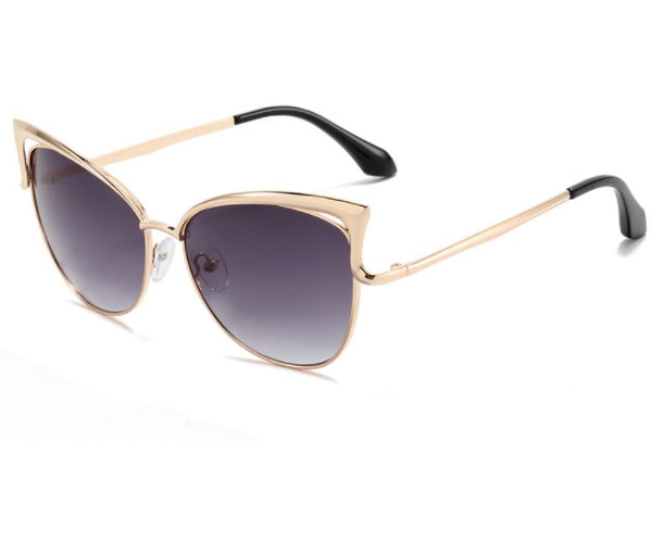 Cat Eye Sunglasses European And American Style Sunglasses Colorful Metal Frame