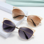 Cat Eye Sunglasses European And American Style Sunglasses Colorful Metal Frame